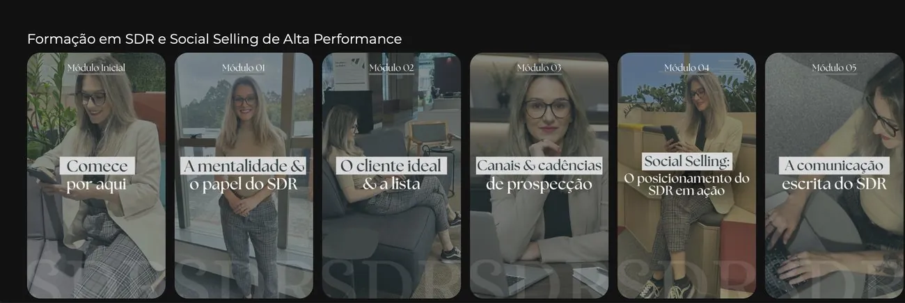 Capas dos módulos da formação de SDR